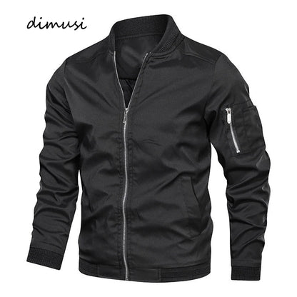 Chaquetar de primavera y otoño para hombre, chaqueta ligera informal para hombre, cortavientos deportivo, abrigo con cremallera y bolsillos