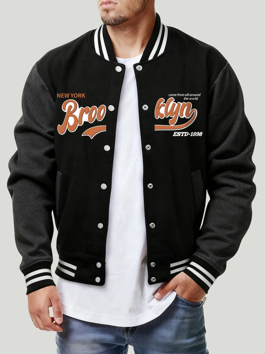 Jersey de béisbol para hombres ropa de bolsillo suelta ropa de calle bonita jersey de otoño