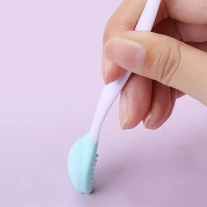 1 brosse de soin de la peau en silicone, brosse de nettoyage du visage, brosse exfoliante pour le nez, outils pour éliminer les points noirs 