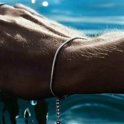 Bracelet en chaîne en acier inoxydable style hip-hop pour hommes et femmes, accessoires de fête à la mode 