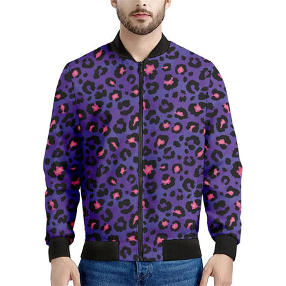 Chaqueta con cremallera y patrón de leopardo para hombre, sudadera de manga larga con estampadode personalidad, ropa de calle suelta informal, abrigo de moda