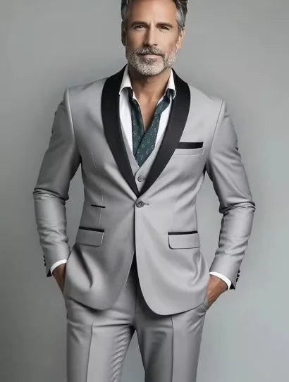 Conjunto de tres piezas para fiesta de boda, chaqueta masculina de talla grande, pantalones y chaleco, traje ajustado a la moda