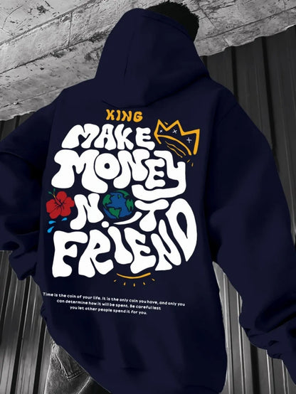 nueva sudadera con capucha suave y cómoda con estampado de otoño para hombre, ropa de estilo callejero al aire libre