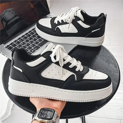 Zapatos de plataforma aireadores para hombre, de moda, a juego, con plataforma blanca, deportivos, informales, de moda