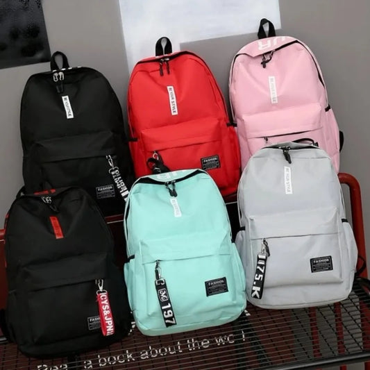 Mochila de tendencia de moda para hombres y mujeres, mochila para estudiantes de secundaria, mochila de gran capacidad