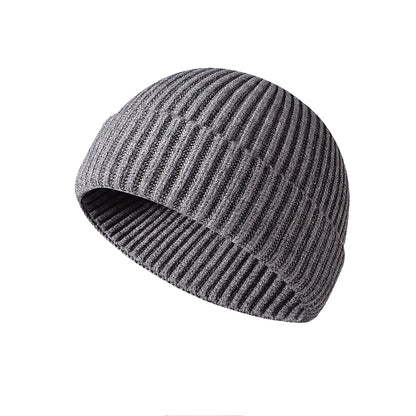 Gorro de punto de invierno, gorro de hip hop de color sólido, gorros y gorros unisex