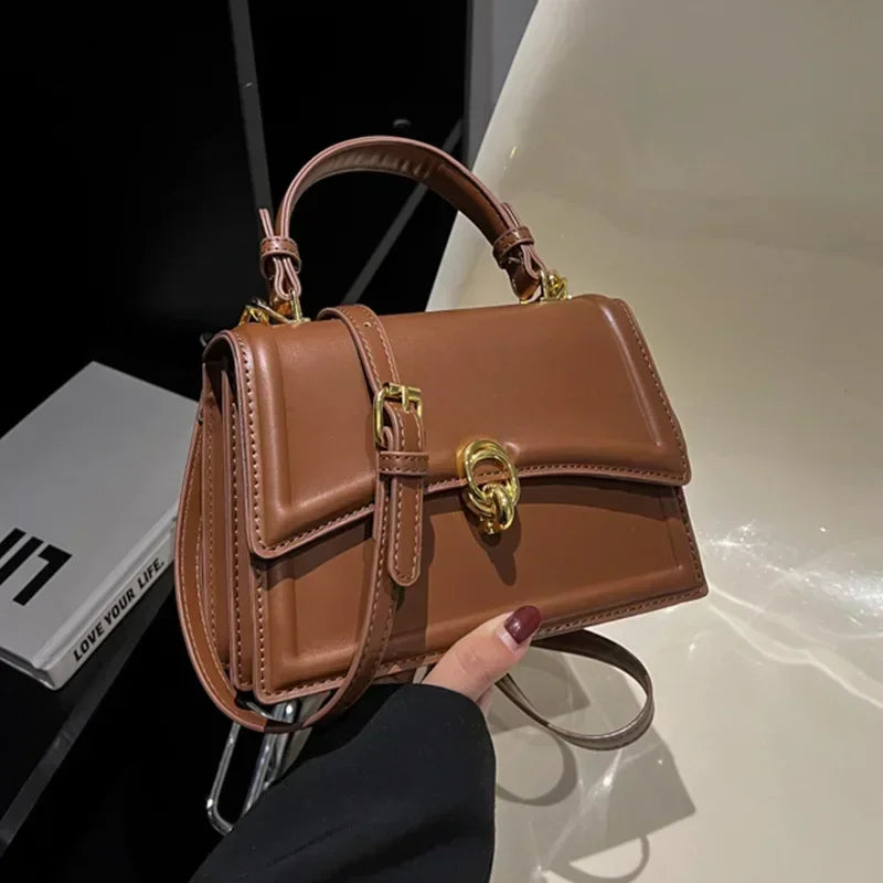 Bolso de cuero de Pu para mujer, bolso cruzado a la moda