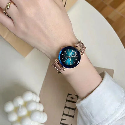 Relojes de marca nueva para mujer, reloj de cuarzo de acero a la moda para mujer, reloj de pulsera de regalo de marcas famosas de lujo