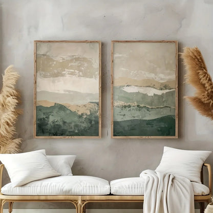 2 unids cuadros montañas lienzo abstracto póster impreso arte minimalista moderno impresión decoración del hogar arte de la pared cartel