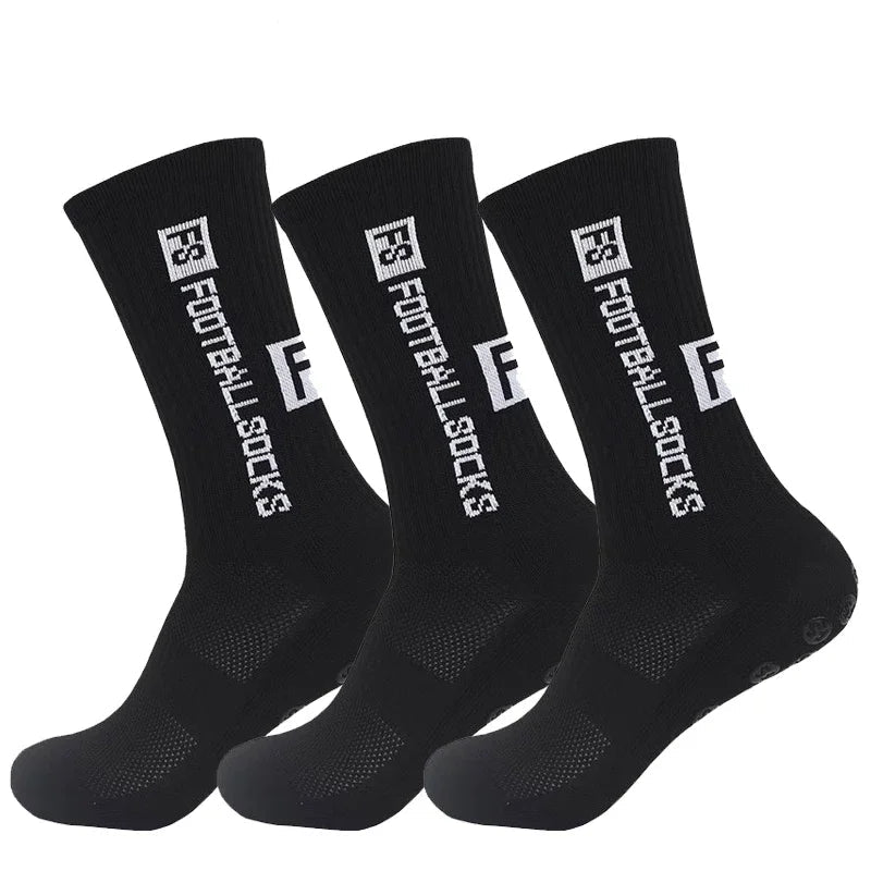 3 pares de calcetines resistentes de fútbol antideslizantes para hombres y mujeres