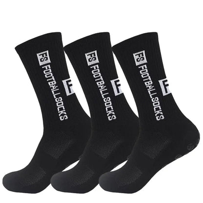 3 pares de calcetines resistentes de fútbol antideslizantes para hombres y mujeres