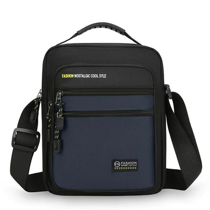 bolso cruzado para hombre, bolsos de un solo hombro, bolsa de almacenamiento de gran capacidad, bolsos cruzados de negocios con múltiples bolsillos a la moda