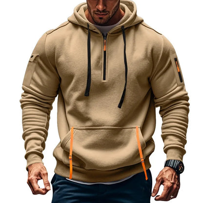 sudadera con capucha y hombros descubiertos para hombre