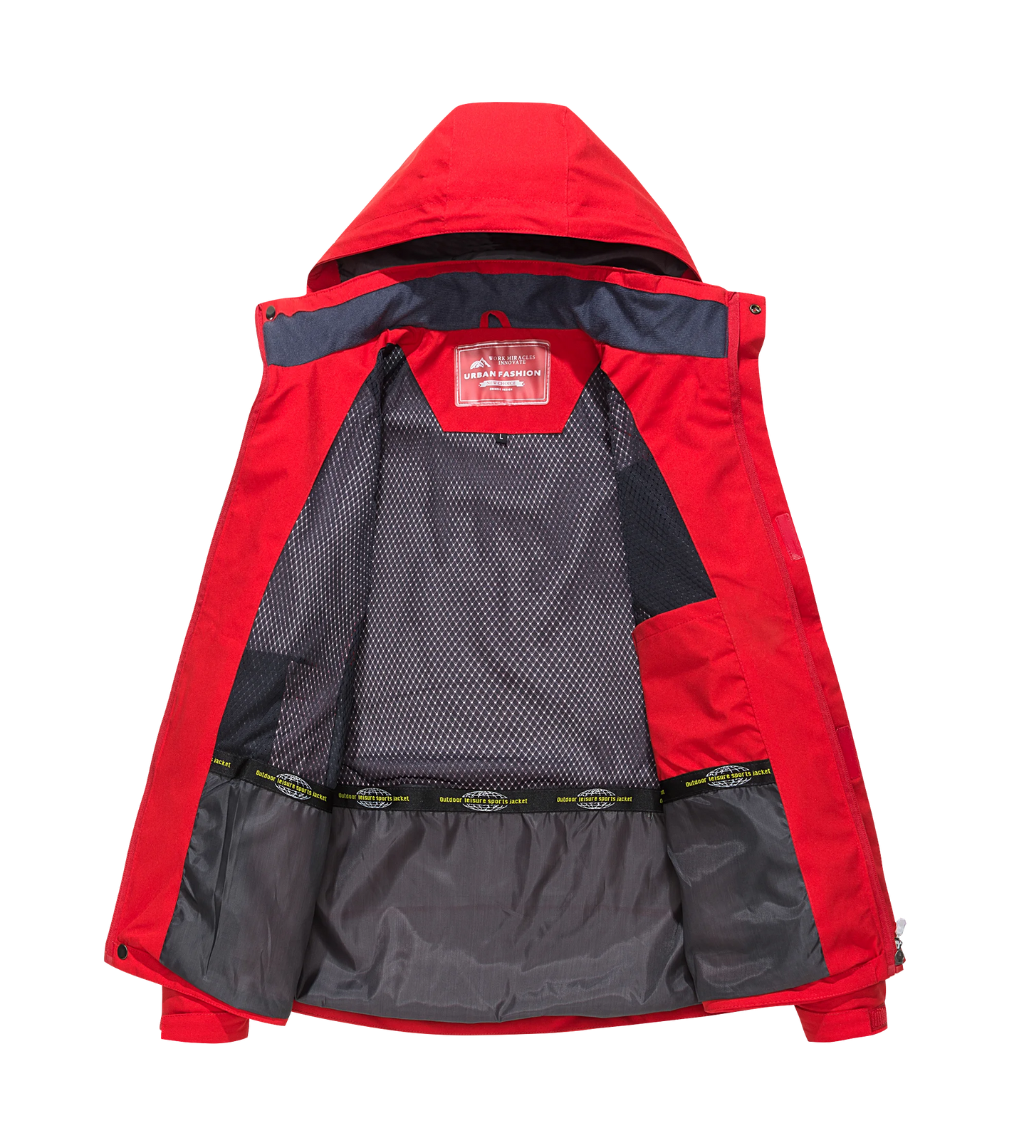 Chaqueta de senderismo impermeable para hombre, cortavientos a prueba de viento de gran tamaño