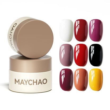 MAYCHAO 48 Colors Gel Nail Polish 5ml Portable French Nail Art Builder Gel Varnish Natural Color Transparent UV LED