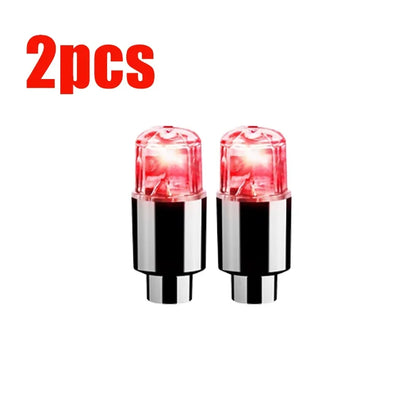 Luz ambiental para buje de coche, luces LED para neumáticos de bicicleta, lámpara de neón universal para coche, luces para tapa de válvula, bombilla intermitente colorida decorativa para neumáticos