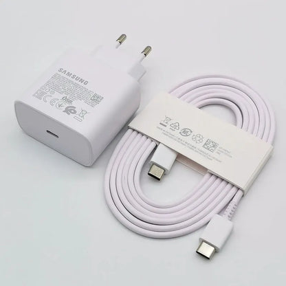 Cargador Samsung de 45 W, adaptador de carga superrápida de 1,8 M, tipo C, para Galaxy S24, S23, S22, S21, S20, Note 20, Ultra 10, Z Flip Fold 6, 5, 4, 3 y 2