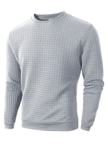 jersey de espesor de invierno para hombre, suéteres ajustados cálidos de manga larga de Color sólido con cuello redondo, suéter para hombre, ropa masculina