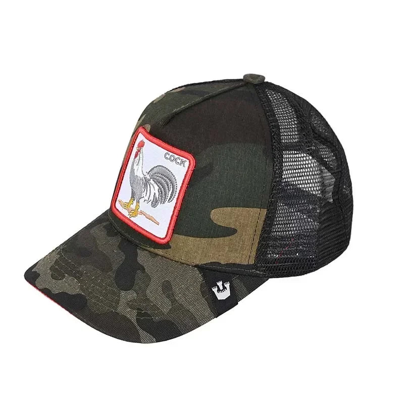 Gorra de béisbol bordada unisex, gorra de tiburón, gorra de animal, gorra de león, gorra de tigre, gorra de gallo, gorras de granja, gorras casuales, gorra de protección solar