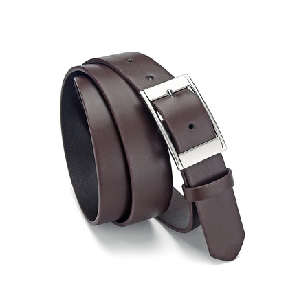 Cinturón de lujo para hombre, cinturón de cuero PU, hebilla de Metal