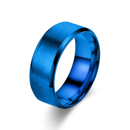 Classic 8mm Tungsten Ring for Men 6 Colors Brushed Stainless Steel Surface Women Ring Wedding Band Couple Jewelry Accessories 