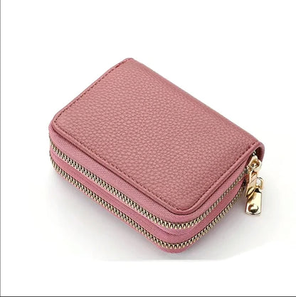 Monedero de estilo corto con cremallera para mujer, monedero con estampado de lichi