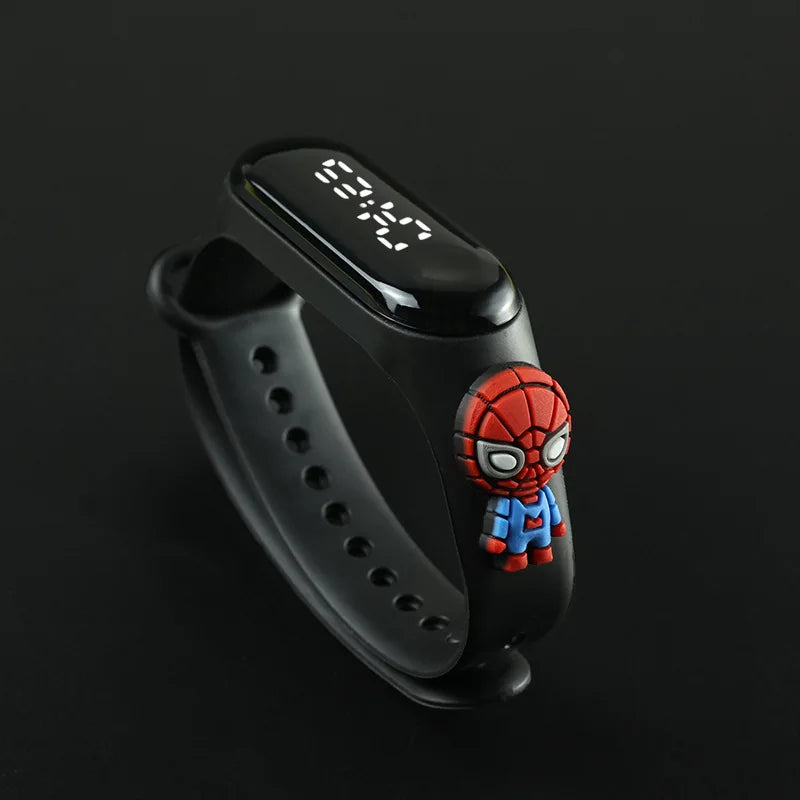 Relojes de moda para niños y niñas, pulsera electrónica deportiva con pantalla LED táctil, reloj de Spiderman para niños y mujeres, reloj resistente al agua
