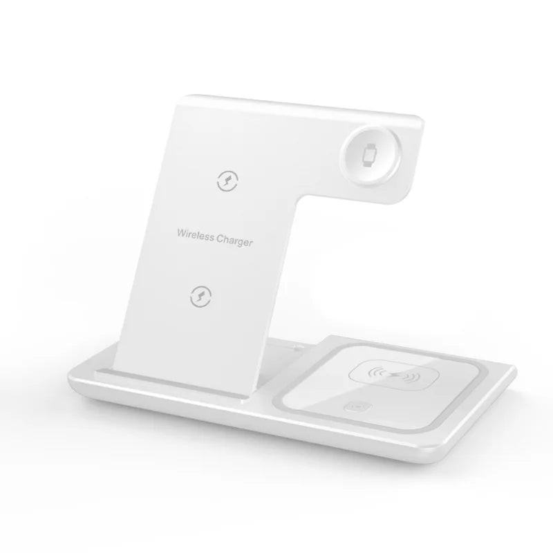 Cargador inalámbrico rápido LED de 30 W, estación de carga plegable 3 en 1 para iPhone 15, 14, 13, 12, 11, Apple Watch 9, 8, 7, 6, 5 y Airpods Pro