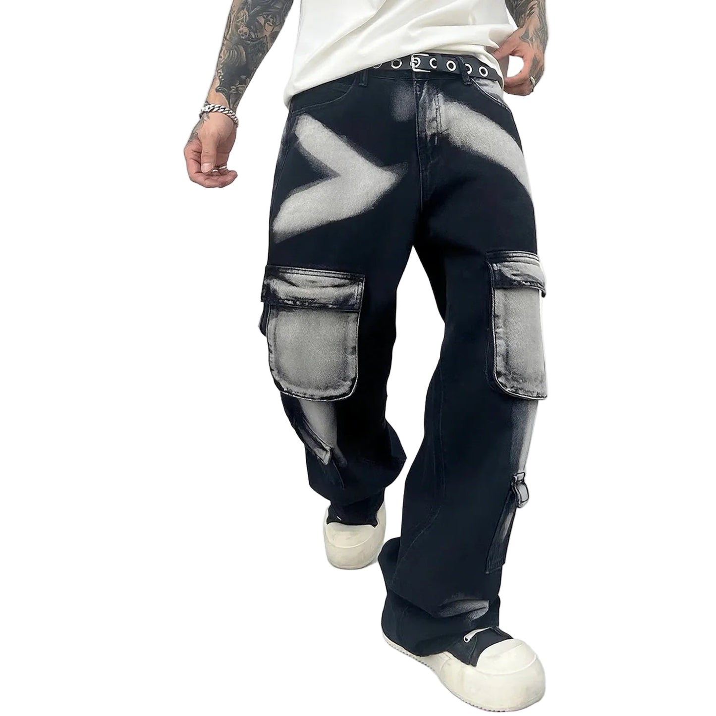 Pantalones estéticos, pantalones vaqueros para hombre, hombre pantalones vaqueros pierna ancha