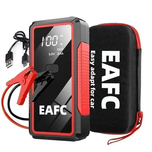 Arrancador de batería portátil para coche EAFC de 12 V, cargador de refuerzo, dispositivo de arranque, iluminación de emergencia automática