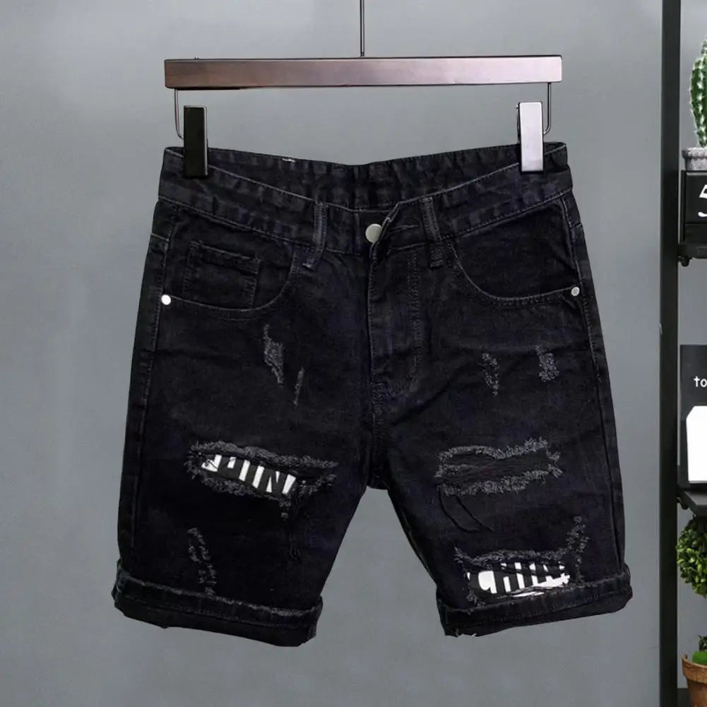 Short en jean déchiré pour homme, short 