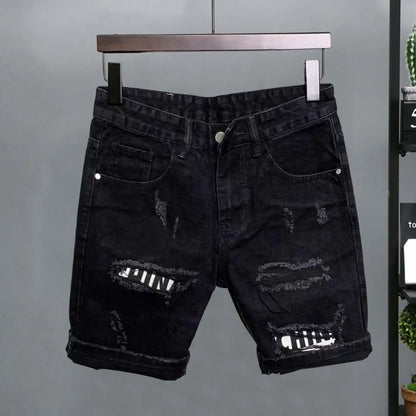 Short en jean déchiré pour homme, short 