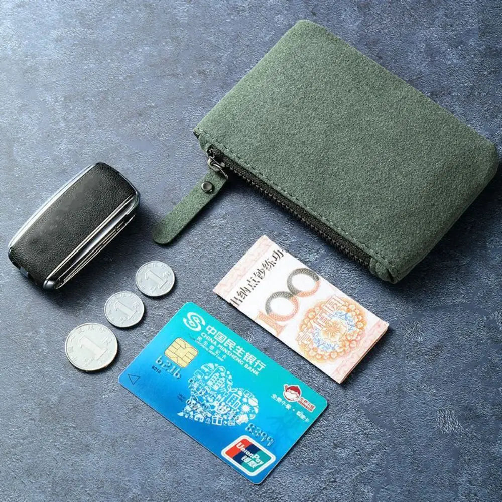 Mini billeteras de PU a la moda, monederos, tarjetero, monedero, bolsa de cambio con cremallera para hombres y mujeres