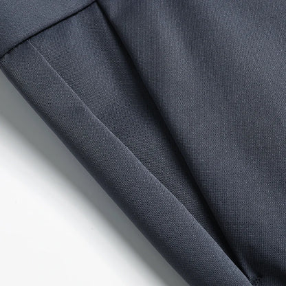 Pantalones de verano para hombre, pantalones casuales elásticos rectos finos sin rastro, sin tela para planchar, sensación sedosa y fresca