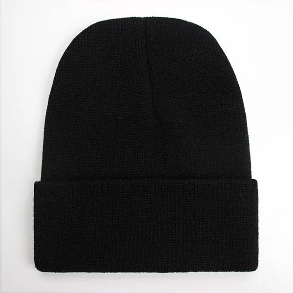 Gorro Unisex liso Otoño Invierno mezclas de lana Gorro de punto suave y cálido hombres mujeres
