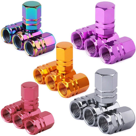 Tapas de válvulas de neumáticos, accesorios decorativos para neumáticos para ruedas de coches, motocicletas y bicicletas, cubiertas a prueba de polvo.