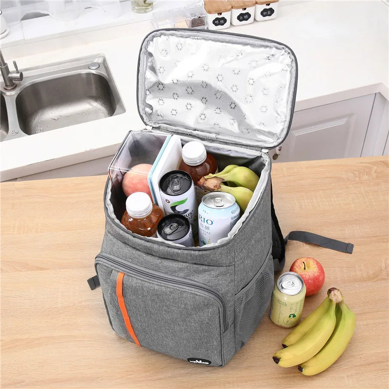 Bolsa térmica portátil para almuerzo de 18 l, duradera, impermeable, con aislamiento de hielo, ideal para acampar, mochilas nevera.