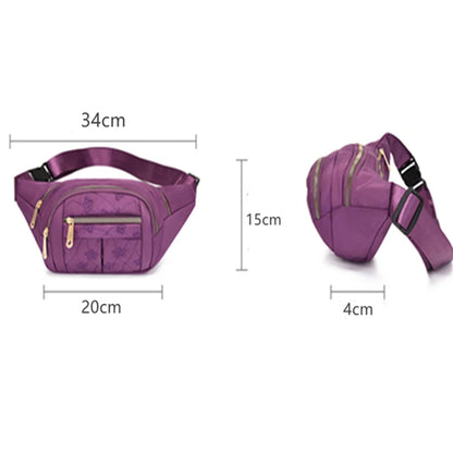 Riñonera de tela impermeable para mujer, bolso cruzado de diseñador, a la moda, tipo banana