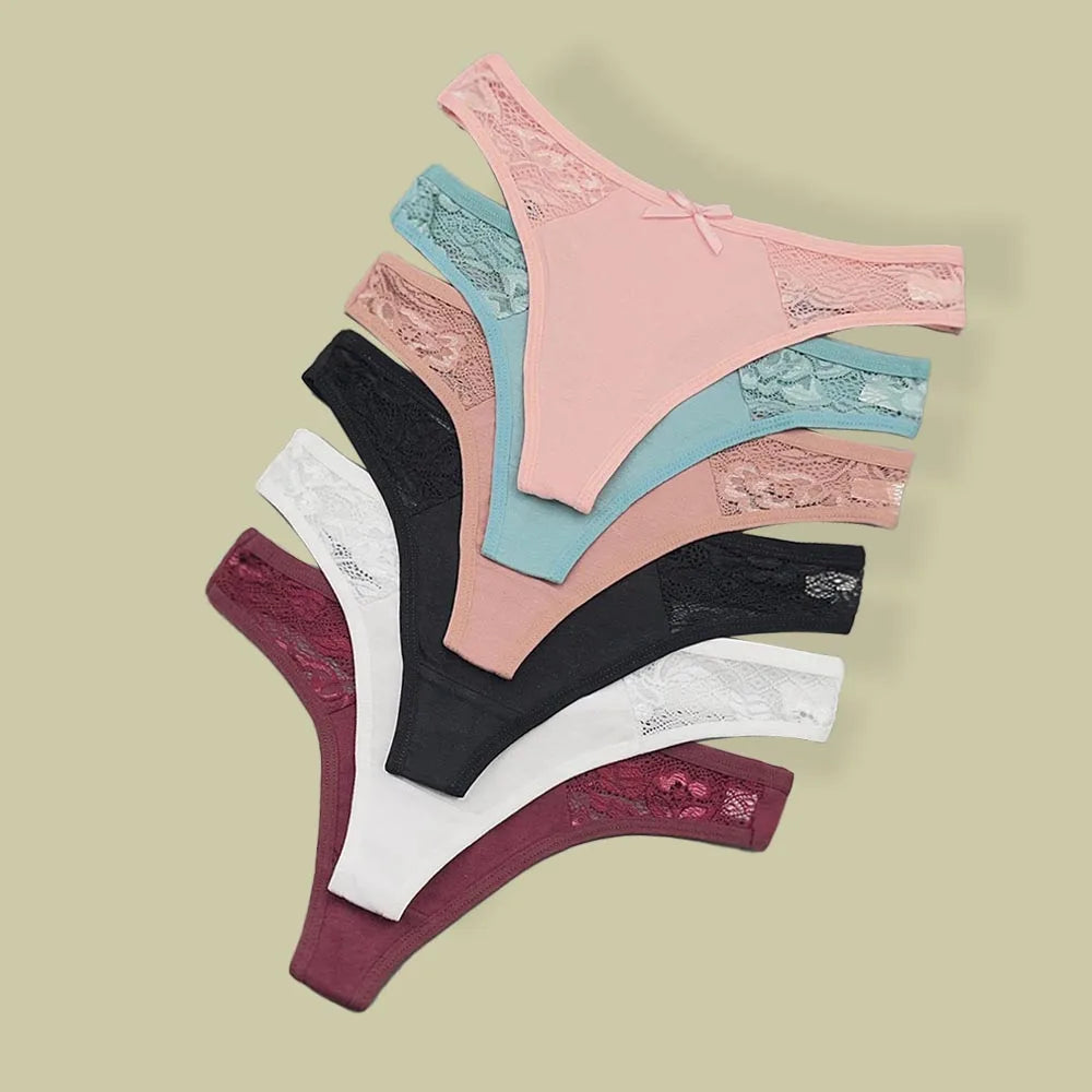 5 uds., tangas de encaje, ropa interior de mujer, lencería para mujer