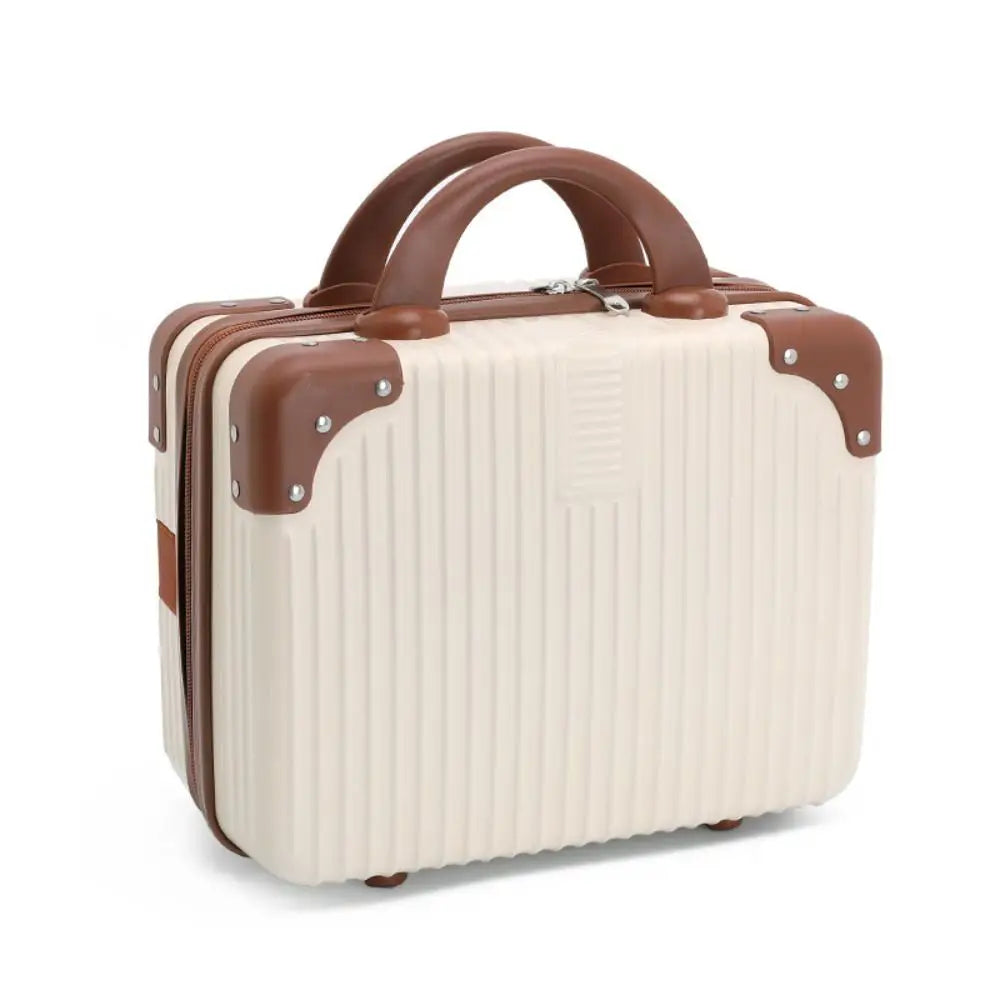 14 inch mini travel suitcase cosmetic box carry on luggage organizer makeup case small password box boarding case