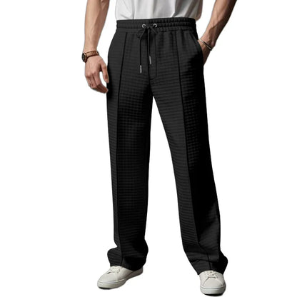 Pantalones deportivos informales  de alta calidad para hombre, pantalones de negocios, ropa de caballero holgada y transpirable de pierna recta