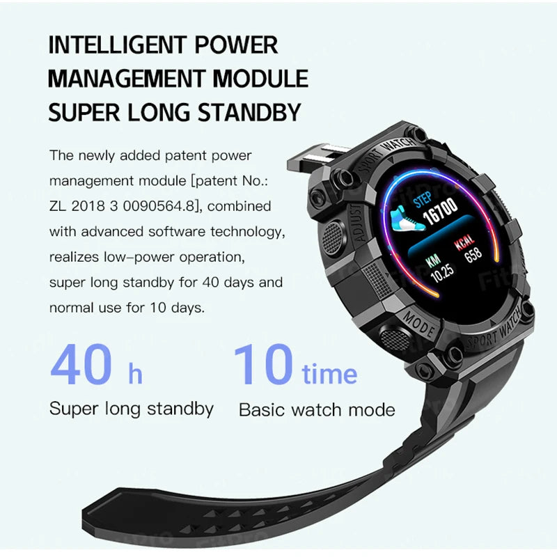 Reloj inteligente para hombre y mujer, deportivo, con pantalla táctil, resistente al agua, Bluetooth, compatible con Android e iOS.