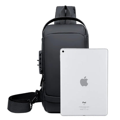 Men Multifunction Anti-theft USB Shoulder Bag Travel Crossbody Messenger Bags Chest Pack