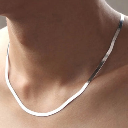 Collier chaîne serpent de style hip hop pour hommes nouvelle mode collier en acier inoxydable couleur argent accessoires de bijoux cadeau de fête 
