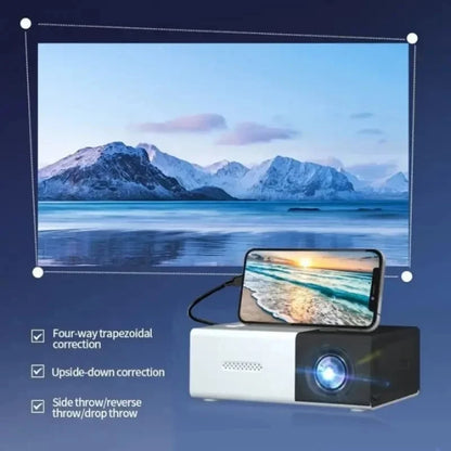 Mini proyector de películas portátil YG300 adecuado para acampar al aire libre/proyectores de cine en casa con 30000 horas de larga duración