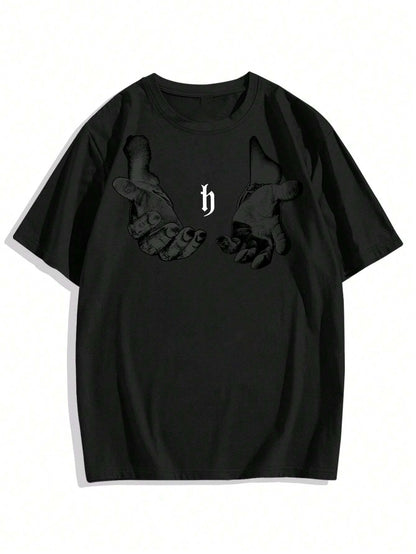 Camiseta de manga corta informal con estampado para hombre, para uso diario, primavera y verano