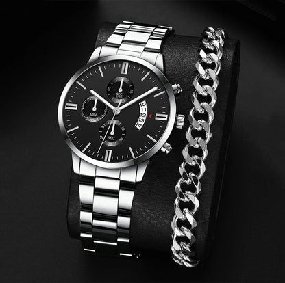 Nuevos relojes de moda para hombre, reloj de acero inoxidable