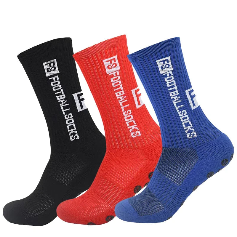 3 pares de calcetines resistentes de fútbol antideslizantes para hombres y mujeres