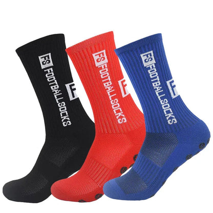 3 pares de calcetines resistentes de fútbol antideslizantes para hombres y mujeres