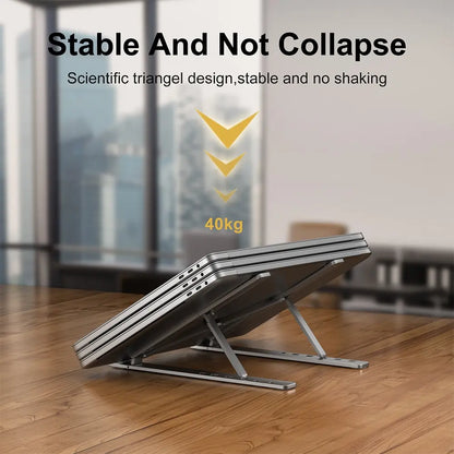 Soporte portátil de aluminio para portátil, soporte para Macbook Air Pro, accesorios, base plegable para portátil